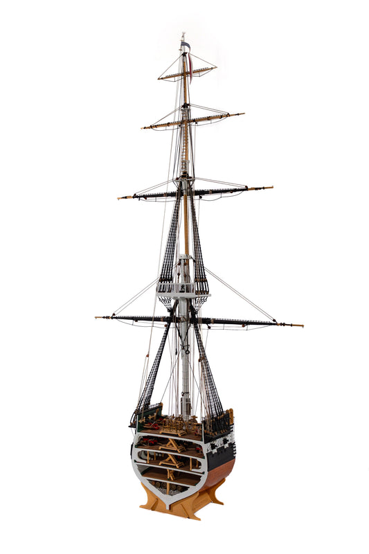 Model Shipways USS Constitution Cross-Section 1797 Wood Model - 1:76 Scale