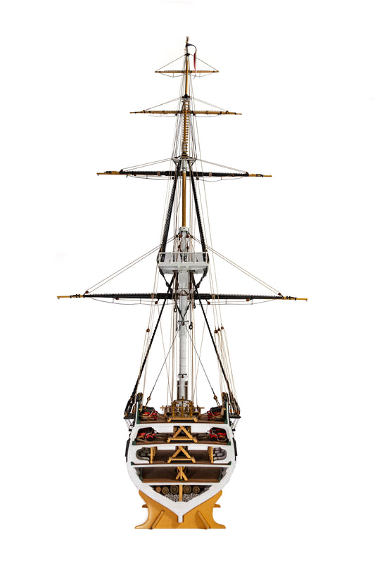 Model Shipways USS Constitution Cross-Section 1797 Wood Model - 1:76 Scale
