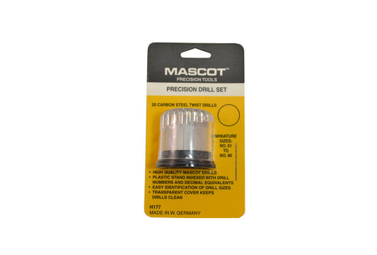 Grobet - 20 PIECE CARBON TWIST DRILL SET #61-80