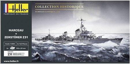Heller - Marceau&Zerstorer ships 1:400