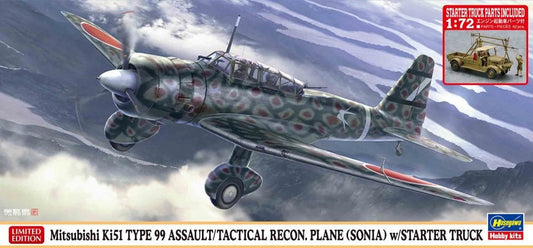 Hasegawa - Ki51 Type 99 Recon w/starter truck 1:72