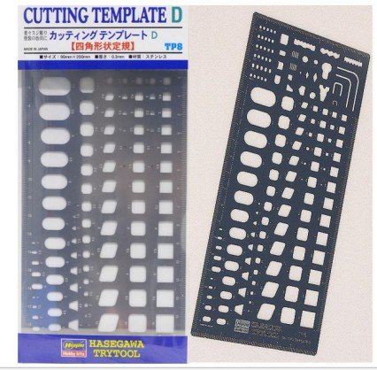 Hasegawa - Square Oval + Hex Shape Ruler Template