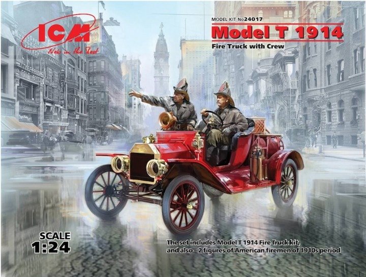 ICM - Model T 1914 Fire Trk w/crw:24