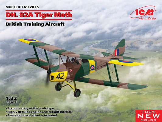 ICM - DH82A Tiger Moth British Trainer 1:32