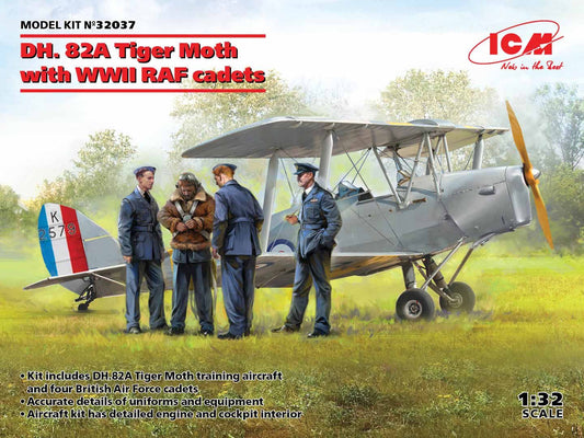 ICM - Dh.82A Tiger Moth W/RAF Cadet 1:32