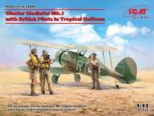 ICM - Gloster Gladiator Mk.I w/Brit Pilot 1:32