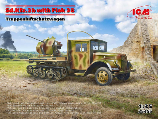 ICM - Sd.Kfz.3b Halftrack w/Flak 38 1:35