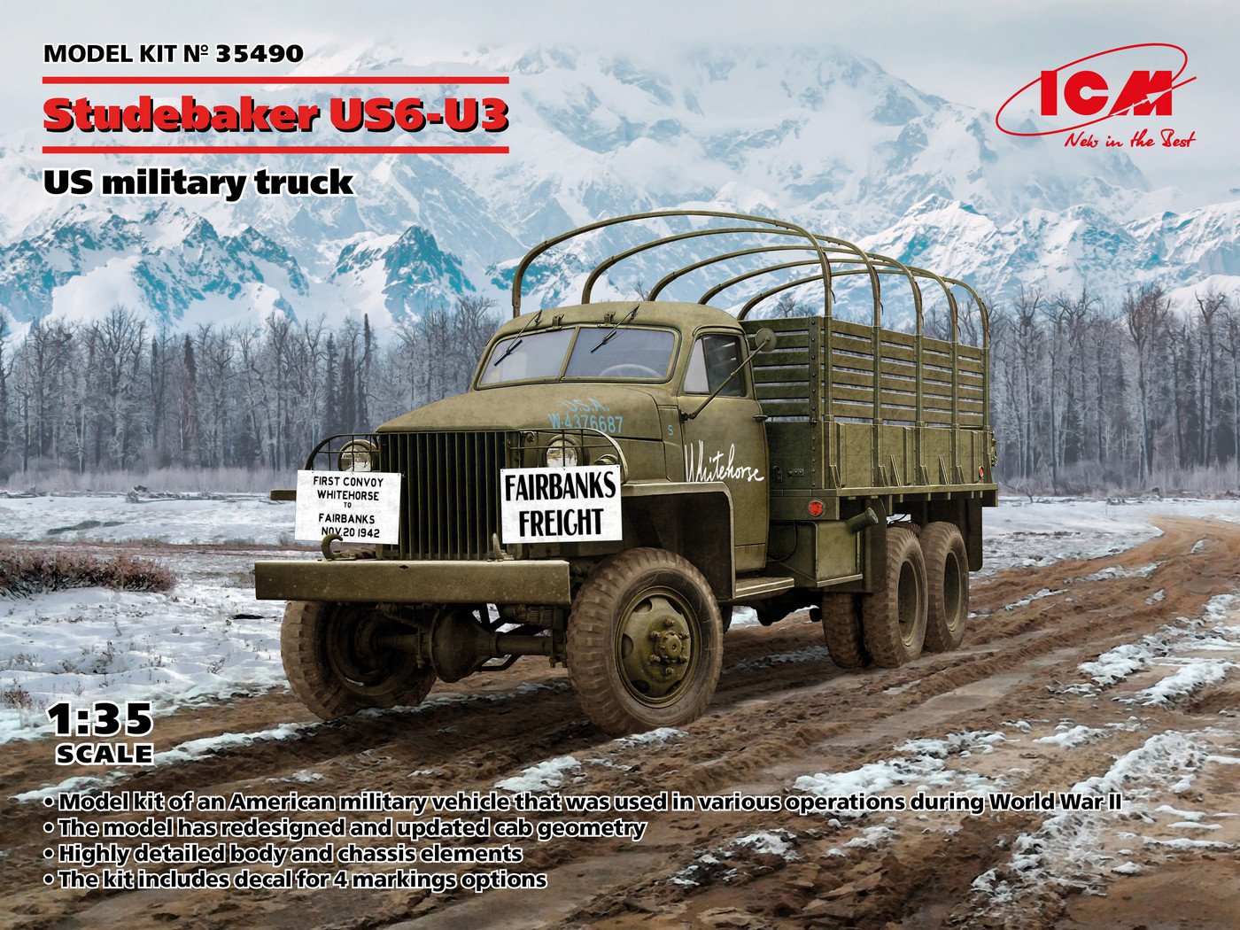 ICM - Studebaker US6-U3 Mitary Truck 1:35