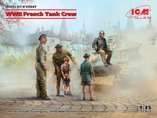 ICM - WWII French Tank Crew w/father sons 1:35
