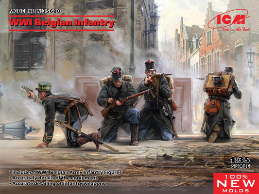 ICM - WWI Belgain Infantry 4pk 1:35