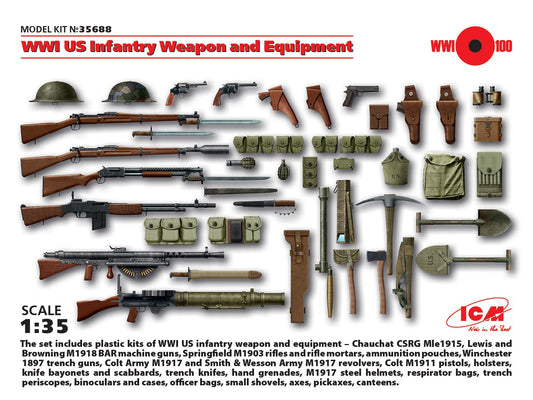ICM - WW1 US infantry weapons&equipment 1:35