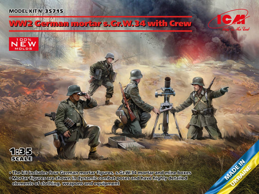 ICM - WWII German sGrW34 Mortar w/crew 1:35