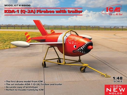 ICM - KDA1 Q2A Firebee Drone w/trailer 1:48