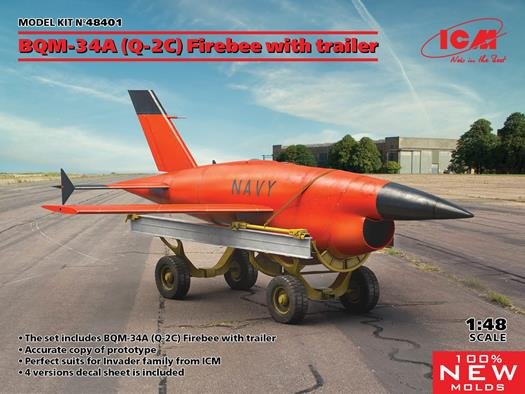 ICM - BQM34A Q2C Firebee Drone w/trailer 1:48