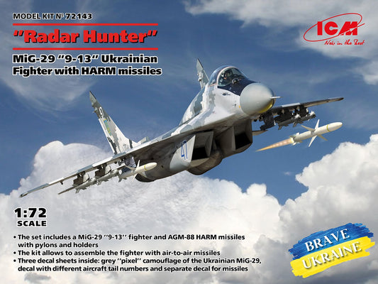 ICM - Mig-29 9-13 Ukranian Fighter w/harm 1:72