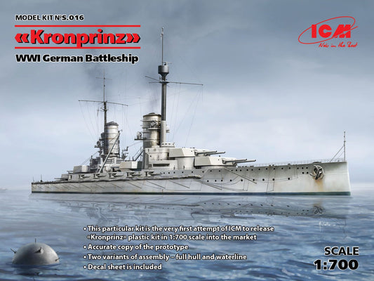 ICM - WWI German Kronprinz Battleship 1:700