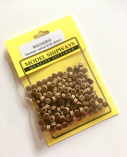 Model Expo - 3/16" (5mm) Walnut Deadeye 150 pcs