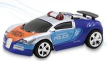 Imex - 1:58 R/C Police Car Silver + Blue 2.4g