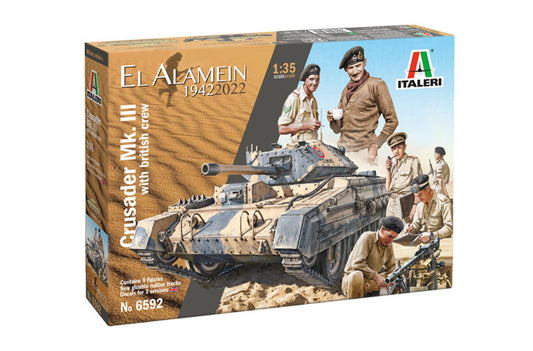 Italeri - CRUSADER MK.III W/BRITISH TANK CREW 1/35 1/35 Scale