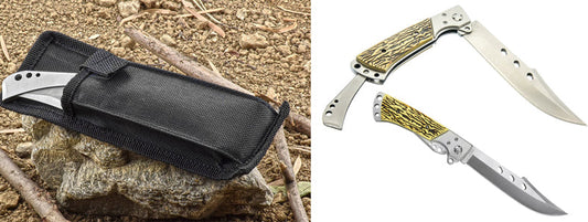 5.1/2" Stainless Steel 4mm Blade, Folding Flip Lock Hunting Knif