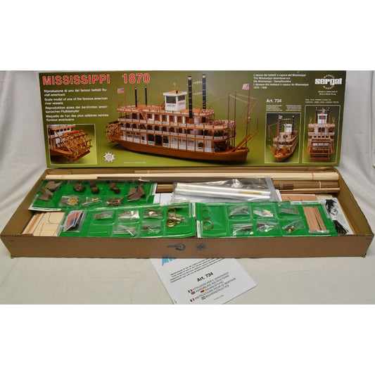 Mantua - 734 Mississippi River Steamboat Model Ship Kit - 1:50 Scale