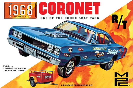 MPC - '68 Dodge Coronet Hardtop w/trailer 1:25