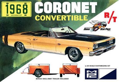 MPC - '68 Dodge Coronet Conv. w/trlr 1:25