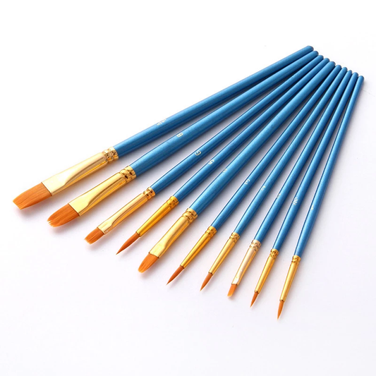 Model Expo - Tools - Paint Brushes Set 10 pc