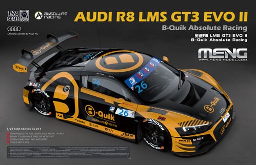 Meng - Audi R8 LMS Gt3 EVO II B-Quik 1:24