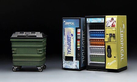 Meng - Soda Vending Machines + Dumpster 1:35