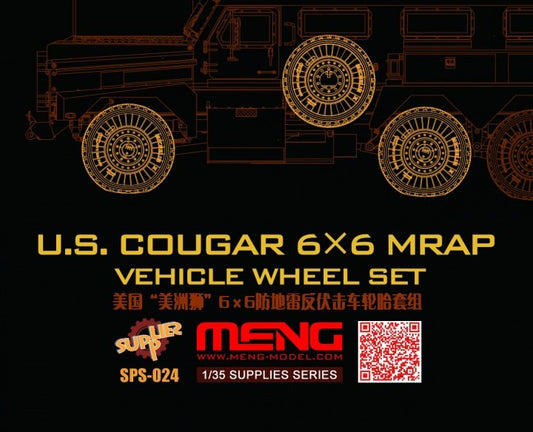 Meng - Us Cougar 6x6 Mrap Wheel Set