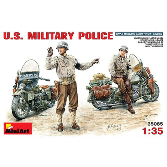 Mini Art - US MPs & 2 MOTORCYCLES 1:35