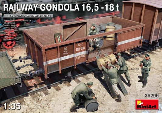 Mini Art - WWII 16.5 18ton Railway Gondola w/ 1:35