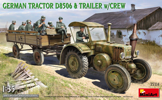 Mini Art - German Tractor D8506 & Trailor 1:35
