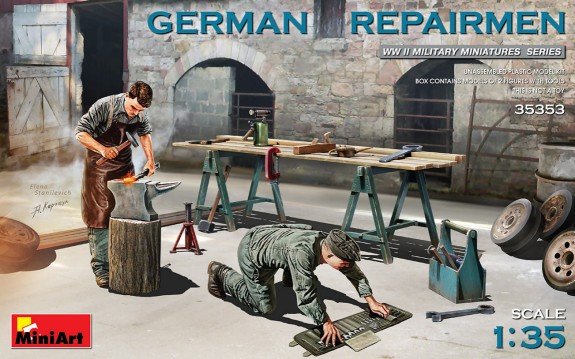 Mini Art - German Repairmen w/tools 1:35