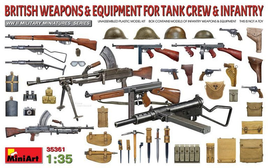 Mini Art - WWII British Tank Crew w/weapons 1:35
