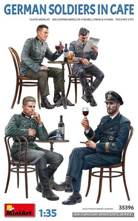 Mini Art - WWII German Soldiers in Cafe 1:35