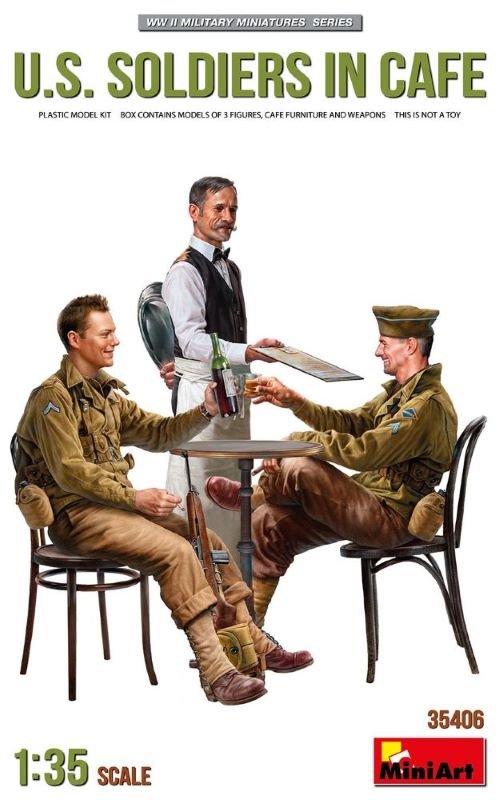 Mini Art - WWII American Soldiers in Cafe 1:35