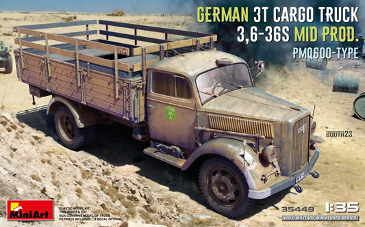 Mini Art - German 3t Cargo Truck Mid Prod. 1:35