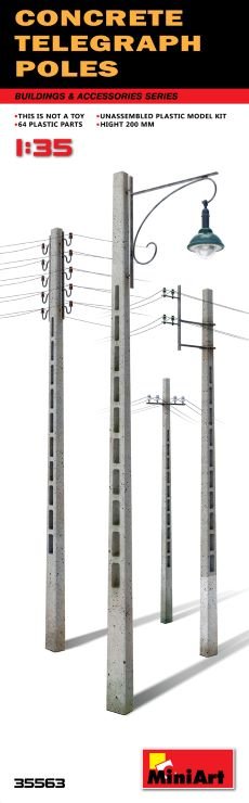 Mini Art - Concrete Telegraph Poles 1:35
