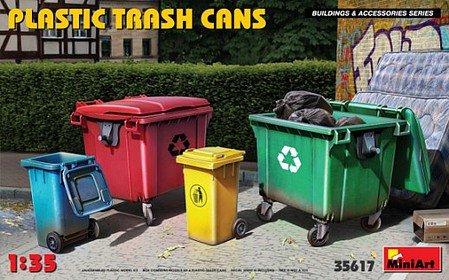 Mini Art - Plastic Trash Cans 4 sizes 1:35