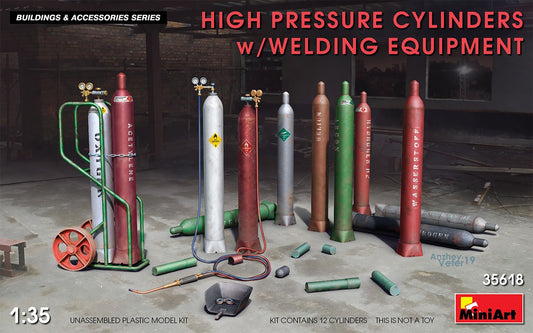 Mini Art - High Pressure Cylinders w/welding equip