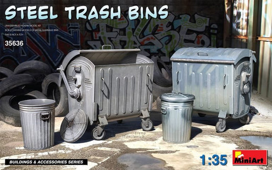 Mini Art - Steel Trash Bins 1:35