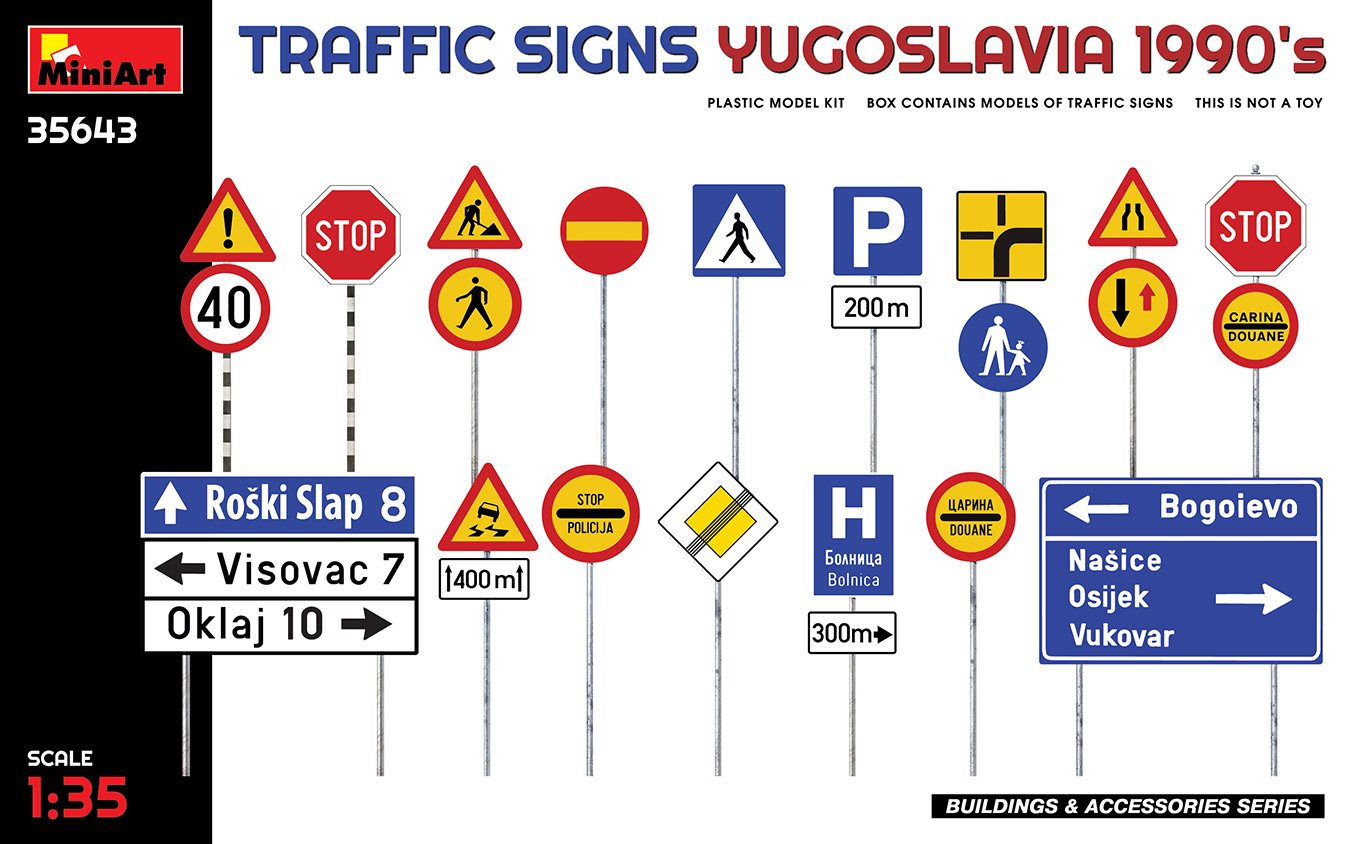 Mini Art - Traffic Signs Yugoslavia 1990 1:35