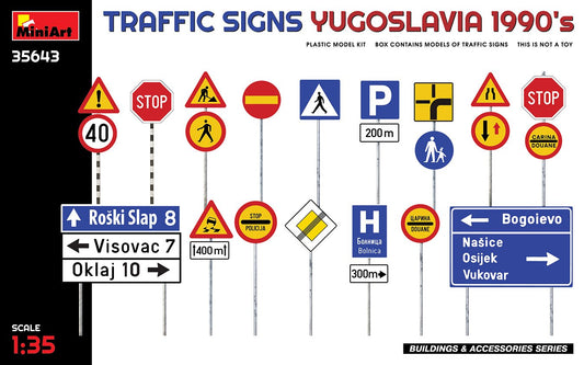 Mini Art - Traffic Signs Yugoslavia 1990 1:35