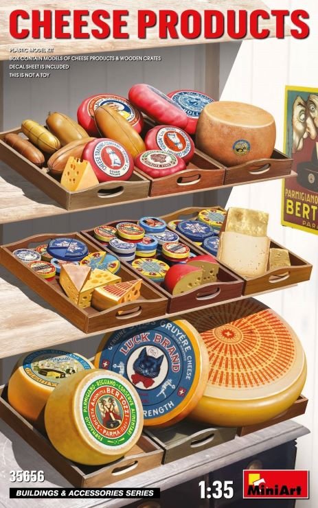 Mini Art - Cheese Products w/wooden crates 1:35