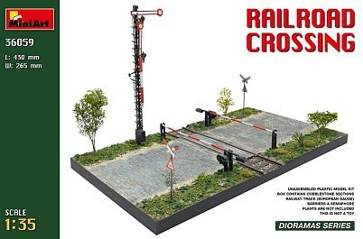 Mini Art - Railroad Crossing w/cobblestone 1:35