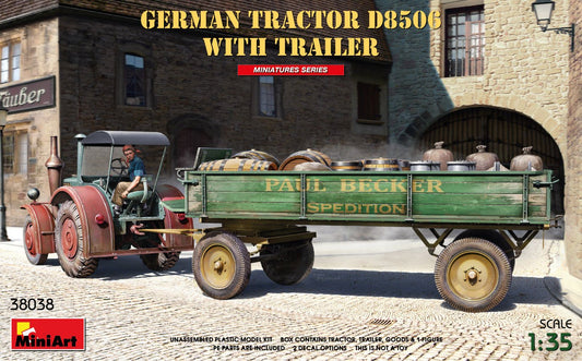 Mini Art - German Tractor D8506 w/trailer 1:35