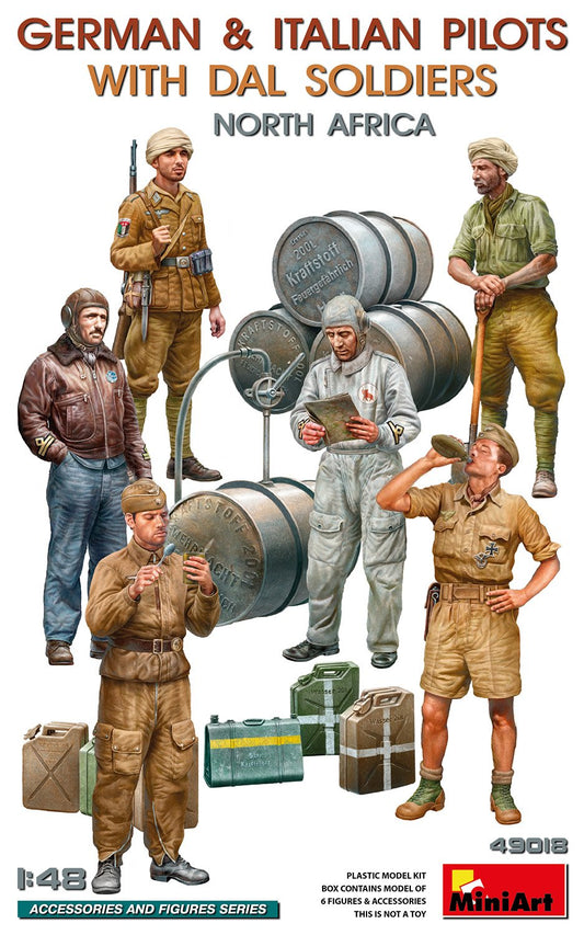 Mini Art - German & Italian Pilots w/Dal Sold 1:48