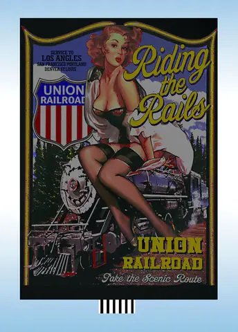 Miller Eng. - N/HO Riding the Rails Small 1.5w x 2.75t